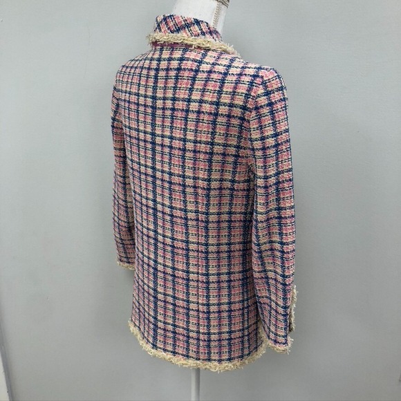 Marc Jacobs The Tweed Jacket Blazer Womens 10 Ivory Plaid Business Career - Picture 9 of 16